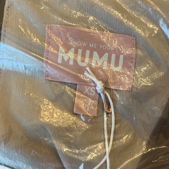 Show Me Your Mumu Emily Empire Maxi Dress Dune Chiffon XS NWT - Picture 6 of 6